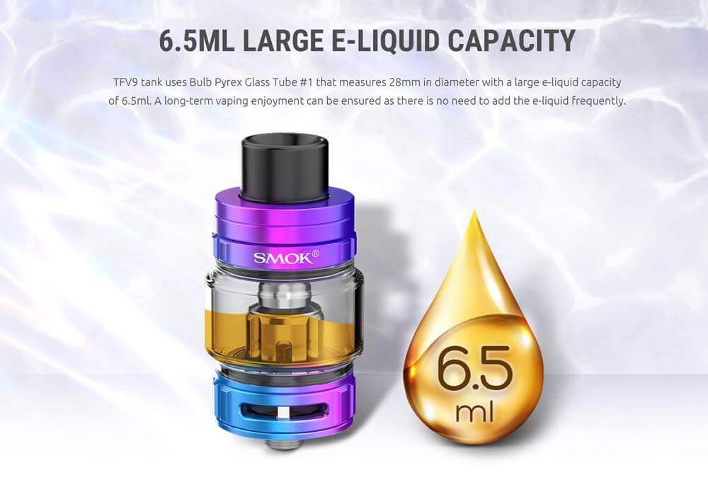 Smok Rigel TFV9 Atomizeri 6,5 Mililitre Likit Kapasiteli Tank